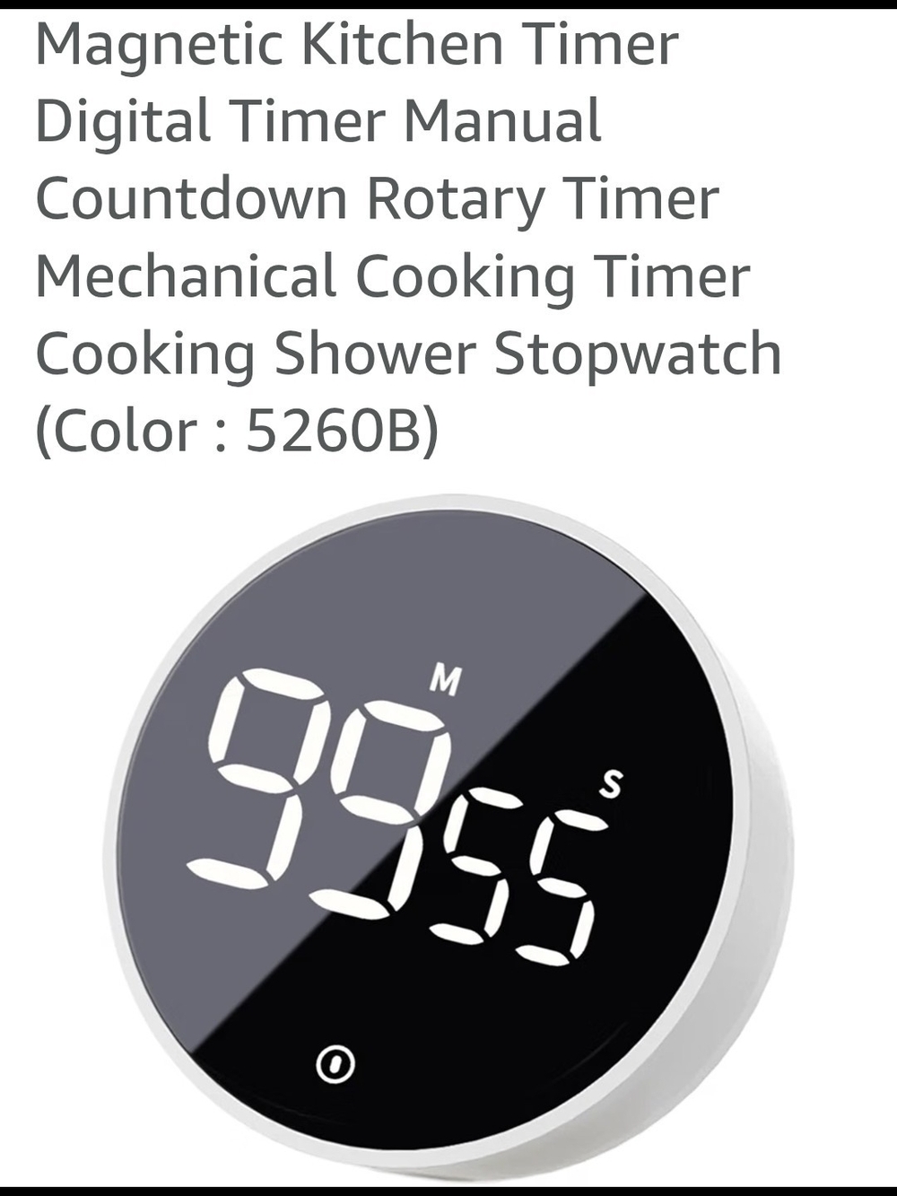 Digital Magnetic Kitchen Timer